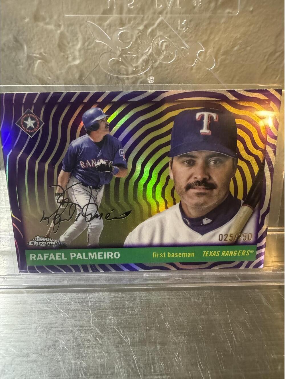 Rafael Palmeiro Texas Rangers Serial Numbered 025/250 Baseball Card